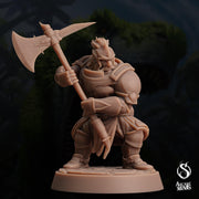Dwarf Warden - Arcane Minis | 32mm | Dino Domination | Fighter | Knight | Guard