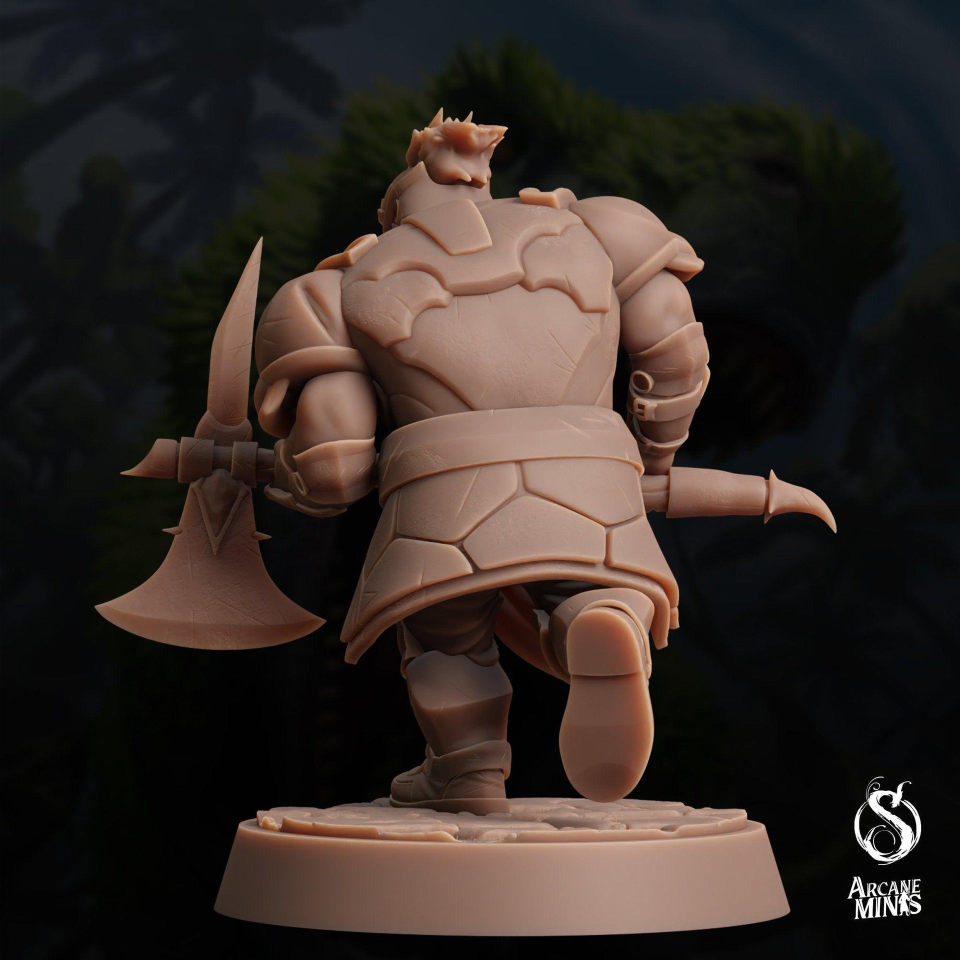 Dwarf Warden - Arcane Minis | 32mm | Dino Domination | Fighter | Knight | Guard