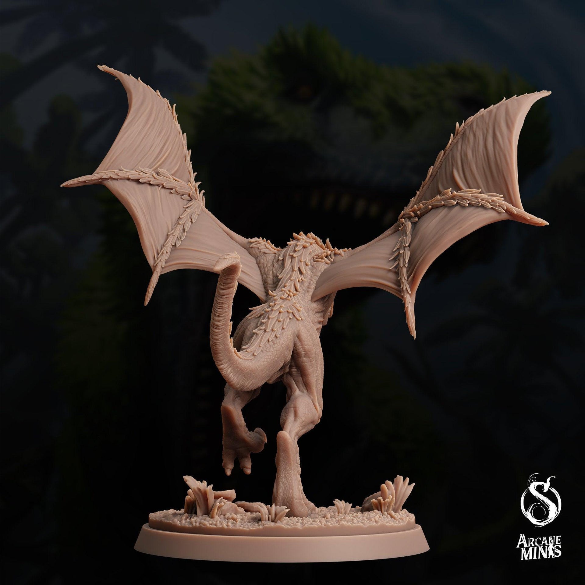 Featherscale Raptor - Arcane Minis | 32mm | Dino Domination | Flying Velociraptor | Dinosaur