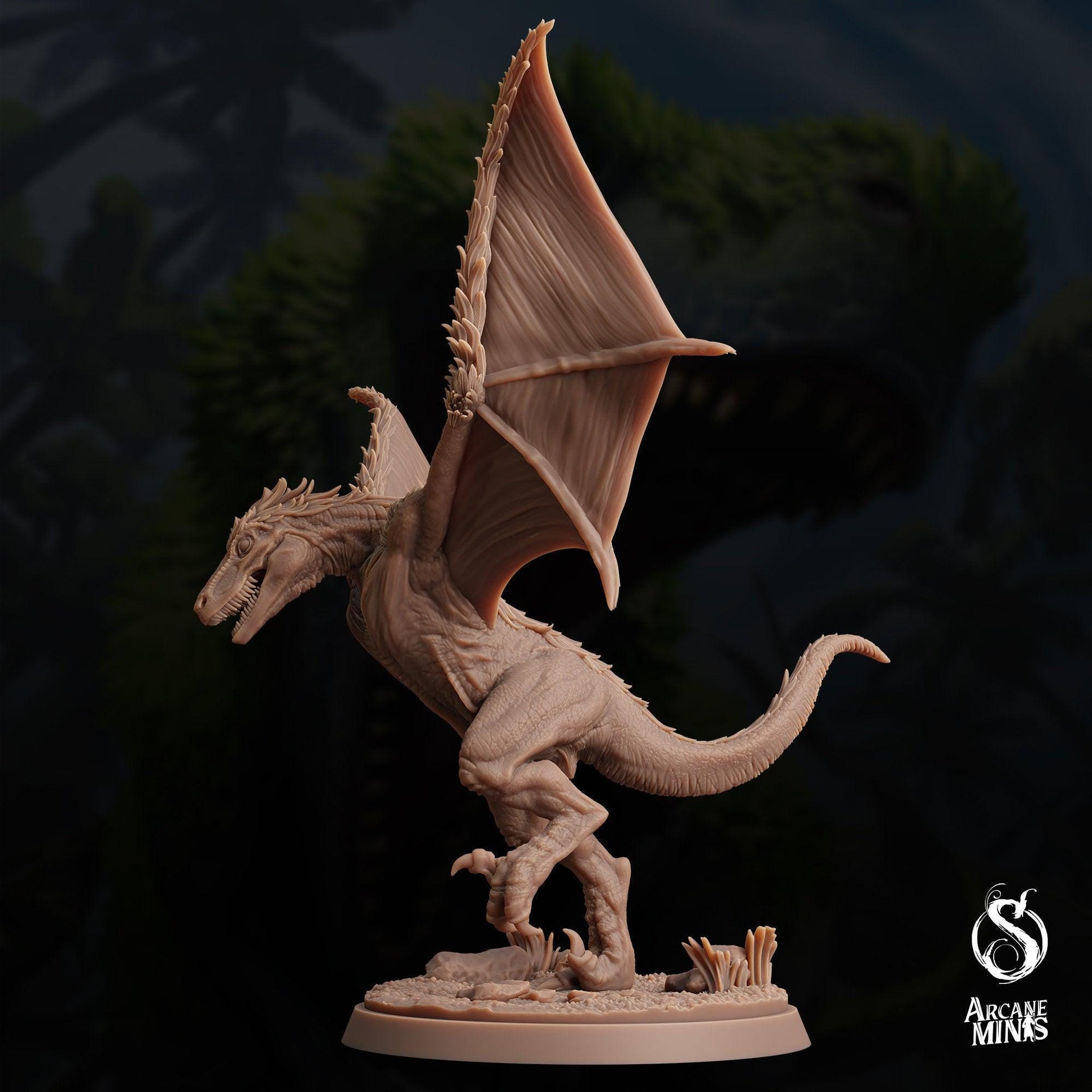 Featherscale Raptor - Arcane Minis | 32mm | Dino Domination | Flying Velociraptor | Dinosaur