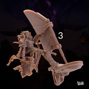 Human Frost Barbarian, Female - Arcane Minis | 32mm | Raiders of Ruin | Axe | Fighter | Skyboard | Airship