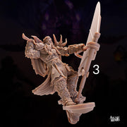 Human Frost Barbarian, Male- Arcane Minis | 32mm | Raiders of Ruin | Axe | Fighter | Skyboard | Airship