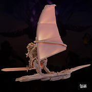 Gnoll Warlord- Arcane Minis | 32mm | Raiders of Ruin | Armored | Fighter | Skyboard | Airship