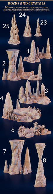 Giant Modular Mushrooms - Fungal Tunnels by 3DHexes