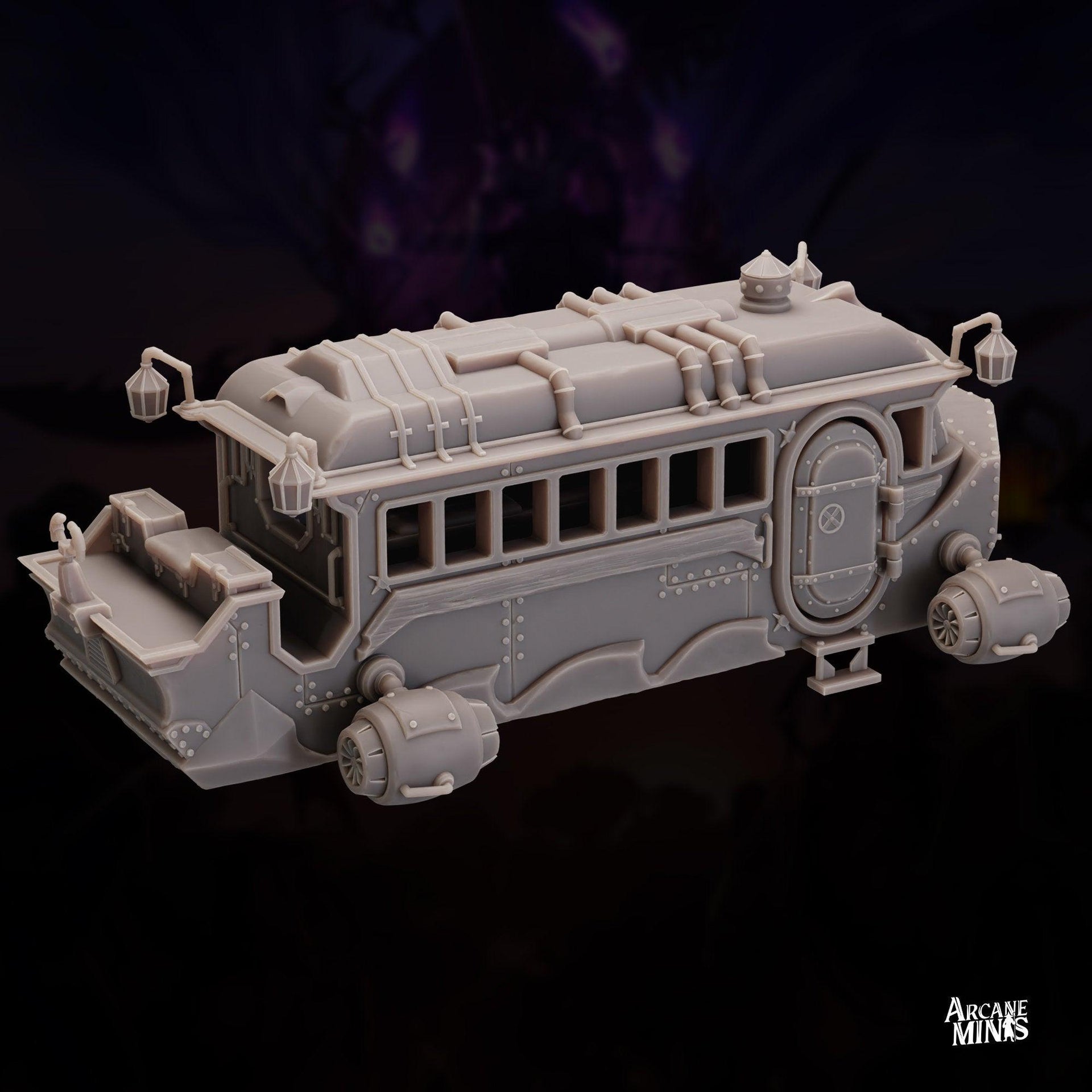 Oras Luxury Carriage - Arcane Minis | 32mm | Raiders of Ruin | Flying | Streampunk | Horse Drawn