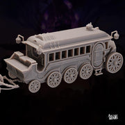 Oras Luxury Carriage - Arcane Minis | 32mm | Raiders of Ruin | Flying | Streampunk | Horse Drawn