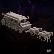 Oras Luxury Carriage - Arcane Minis | 32mm | Raiders of Ruin | Flying | Streampunk | Horse Drawn