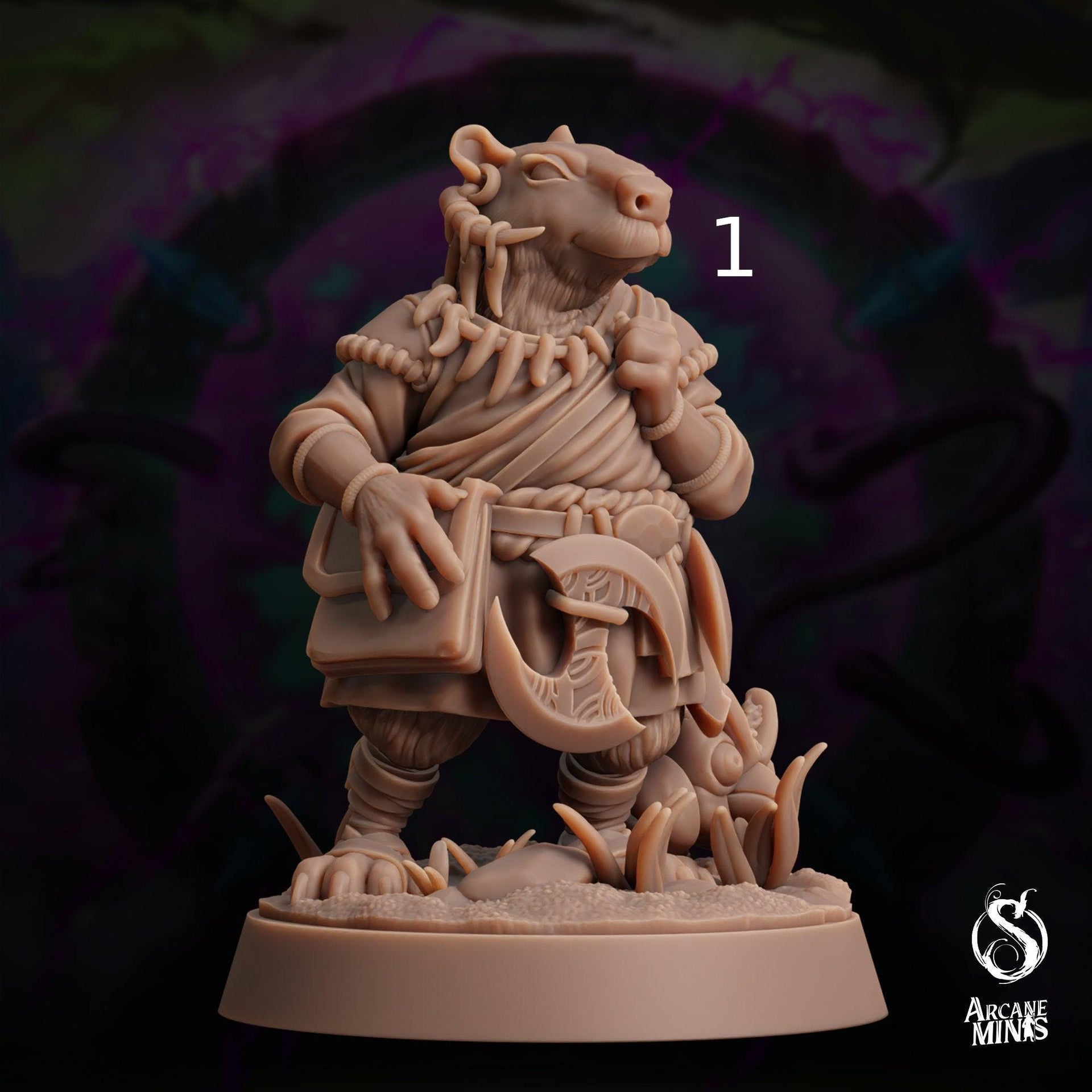 Cappy Ranger, Capybara Scout - Arcane Minis | 32mm | The Skybreaker Chronicles | Capybara folk