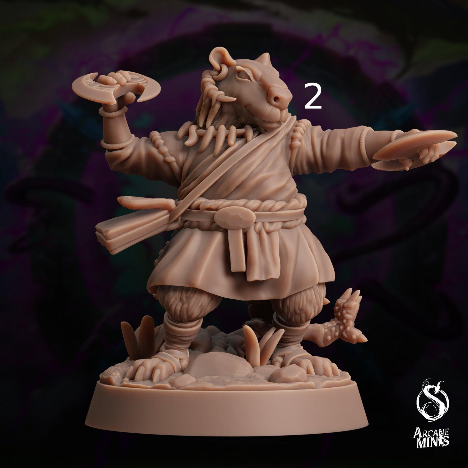Cappy Ranger, Capybara Scout - Arcane Minis | 32mm | The Skybreaker Chronicles | Capybara folk
