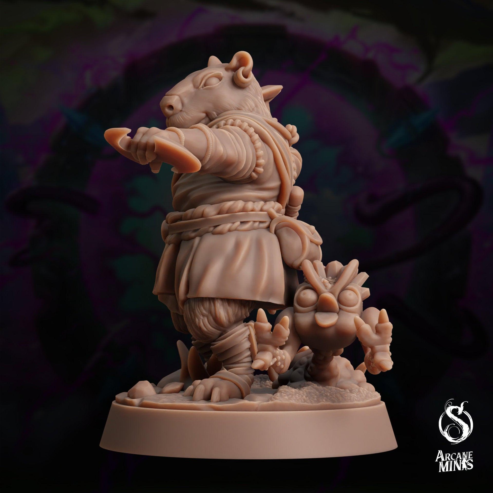 Cappy Ranger, Capybara Scout - Arcane Minis | 32mm | The Skybreaker Chronicles | Capybara folk