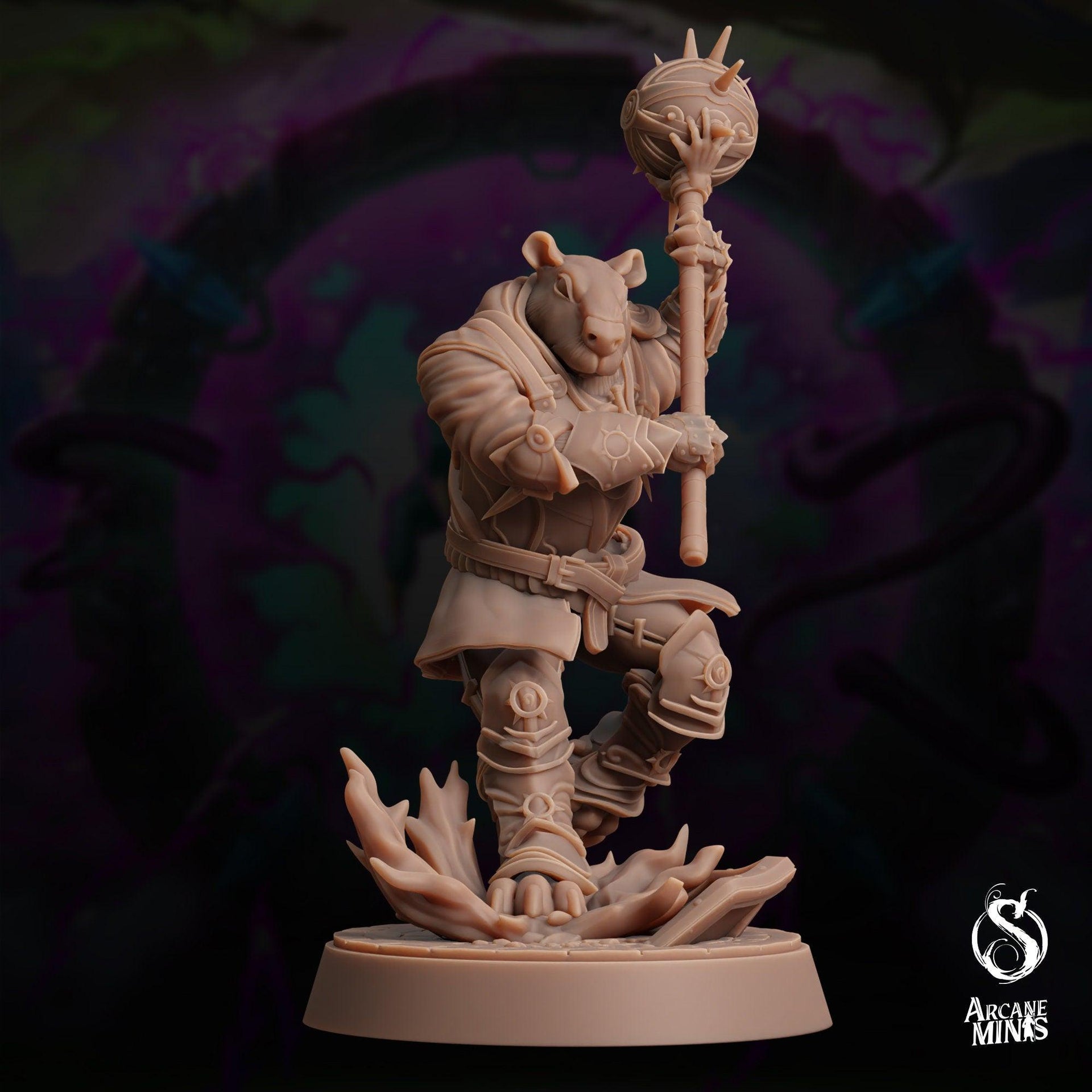 Cappy Paladin, Capybara Knight- Arcane Minis | 32mm | The Skybreaker Chronicles | Capybara folk