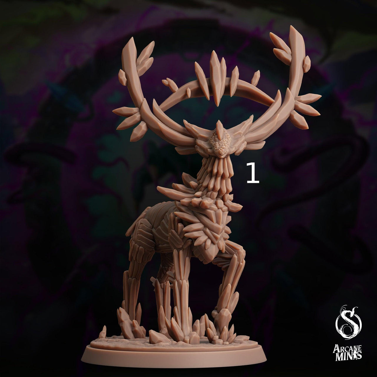 Moonshard Elemental, Crystal Deer - Arcane Minis | 32mm | The Skybreaker Chronicles | Construct | Gem
