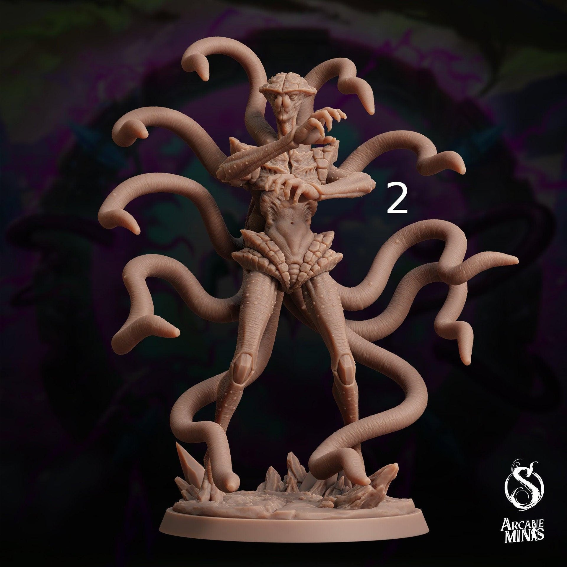 Voidborn Nihilex, Tentacle Alien - Arcane Minis | 32mm | The Skybreaker Chronicles | Demon | Old One