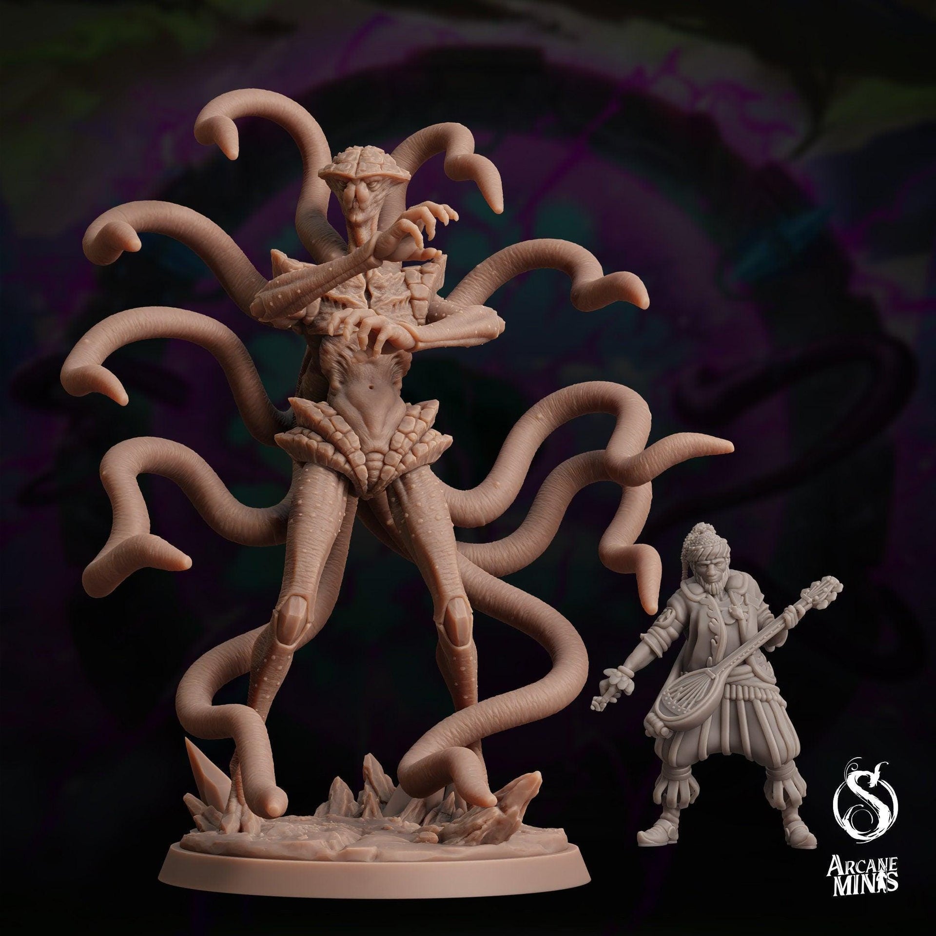 Voidborn Nihilex, Tentacle Alien - Arcane Minis | 32mm | The Skybreaker Chronicles | Demon | Old One