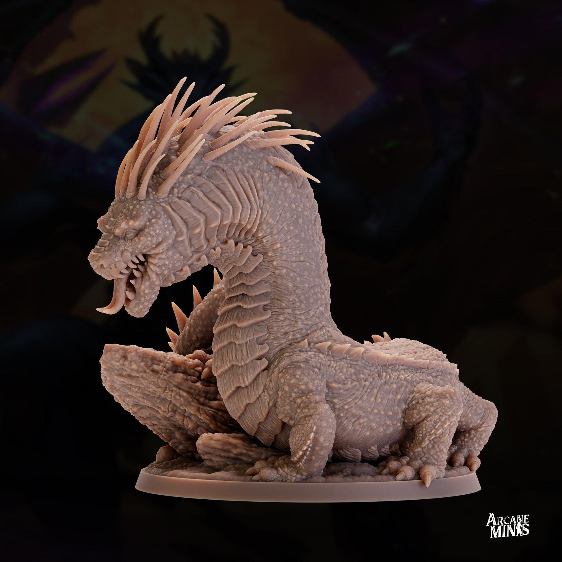 Scaleburn Basilisk - Arcane Minis | 32mm | Monster Madness | Dragon | Huge | Behir