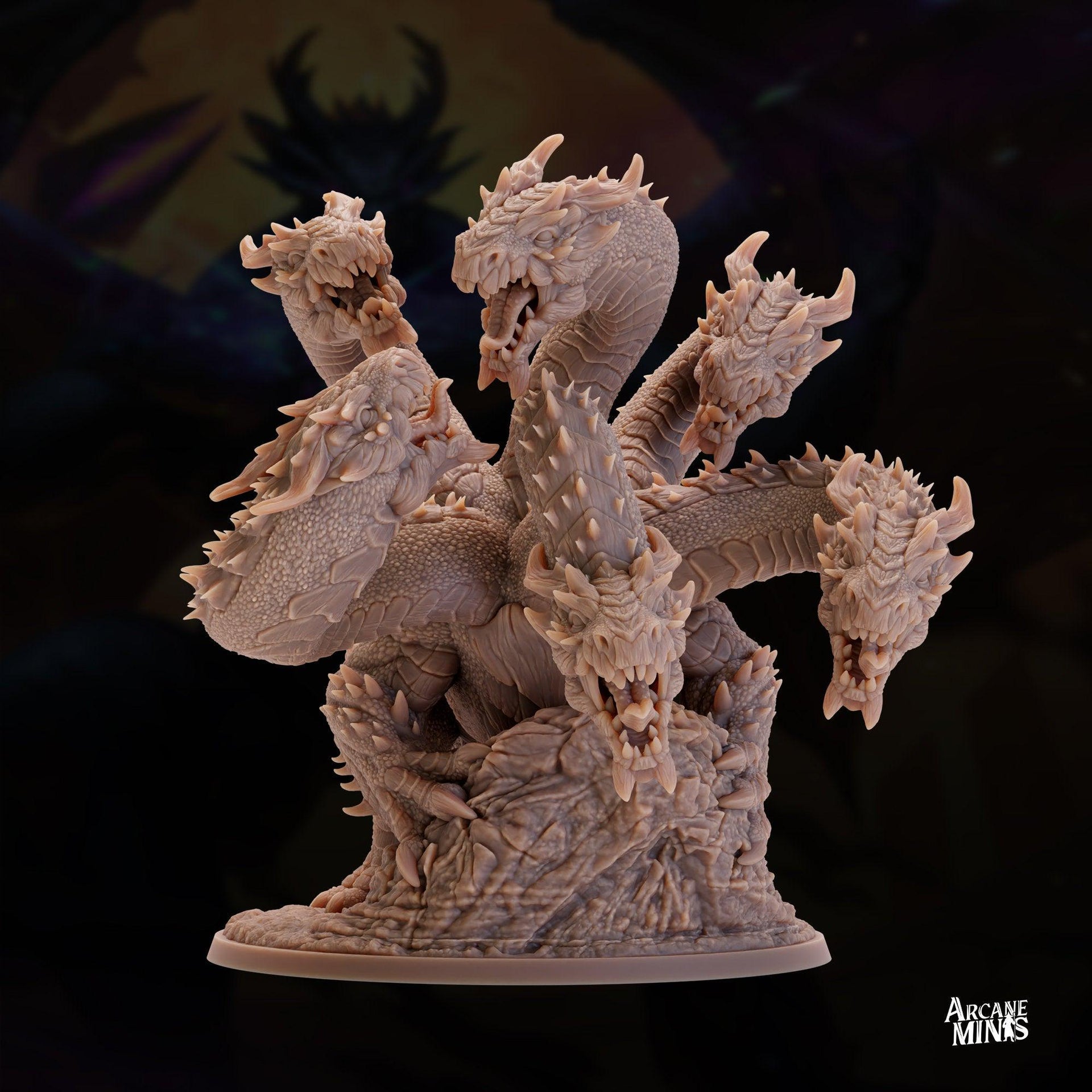 Hexblood Hydra - Arcane Minis | 32mm | Monster Madness | Dragon | Huge