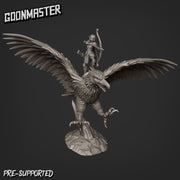 Giant Eagle Rider - Goonmaster | Sky Elves | Miniature | Wargaming | Roleplaying Games | 32mm | Elf | Mount