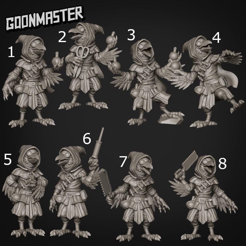 Plague Bird - Goonmaster | Plague Birds | Miniature | Wargaming | Roleplaying Games | 32mm | Plague Doctor | Crow