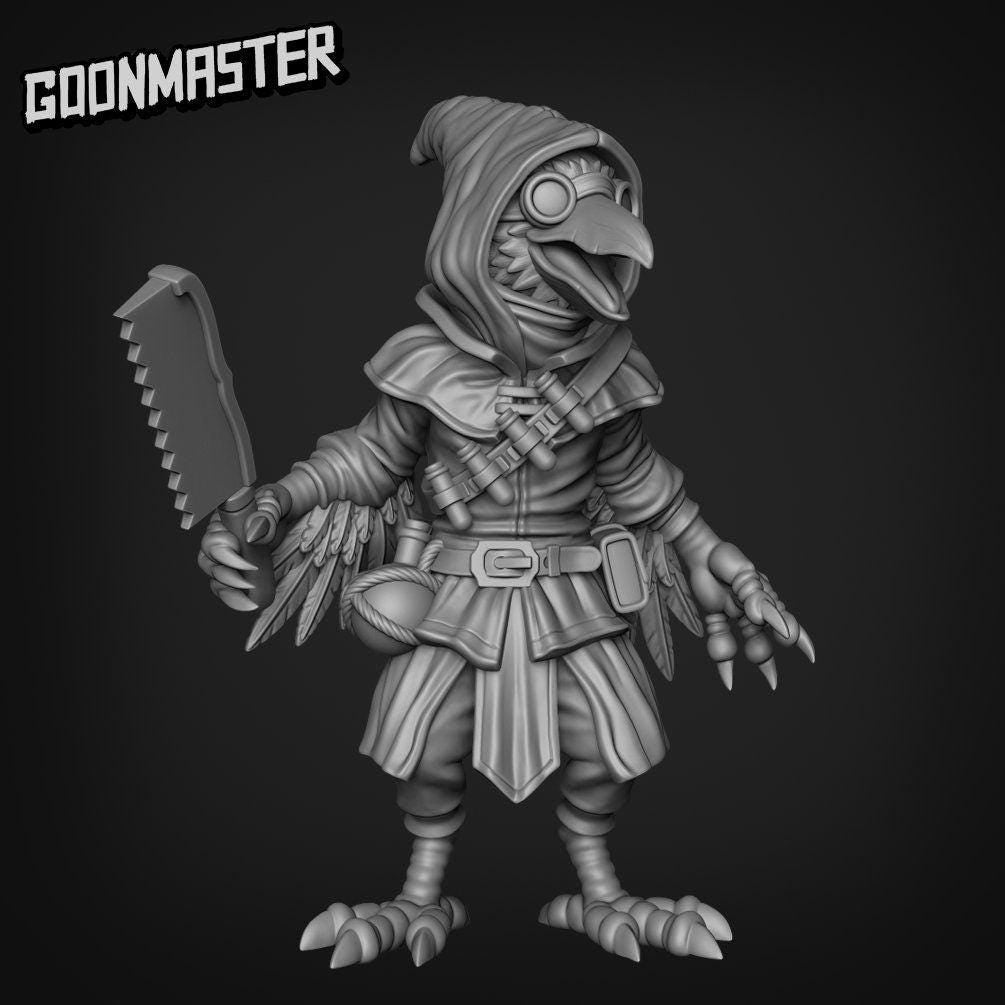 Plague Bird - Goonmaster | Plague Birds | Miniature | Wargaming | Roleplaying Games | 32mm | Plague Doctor | Crow