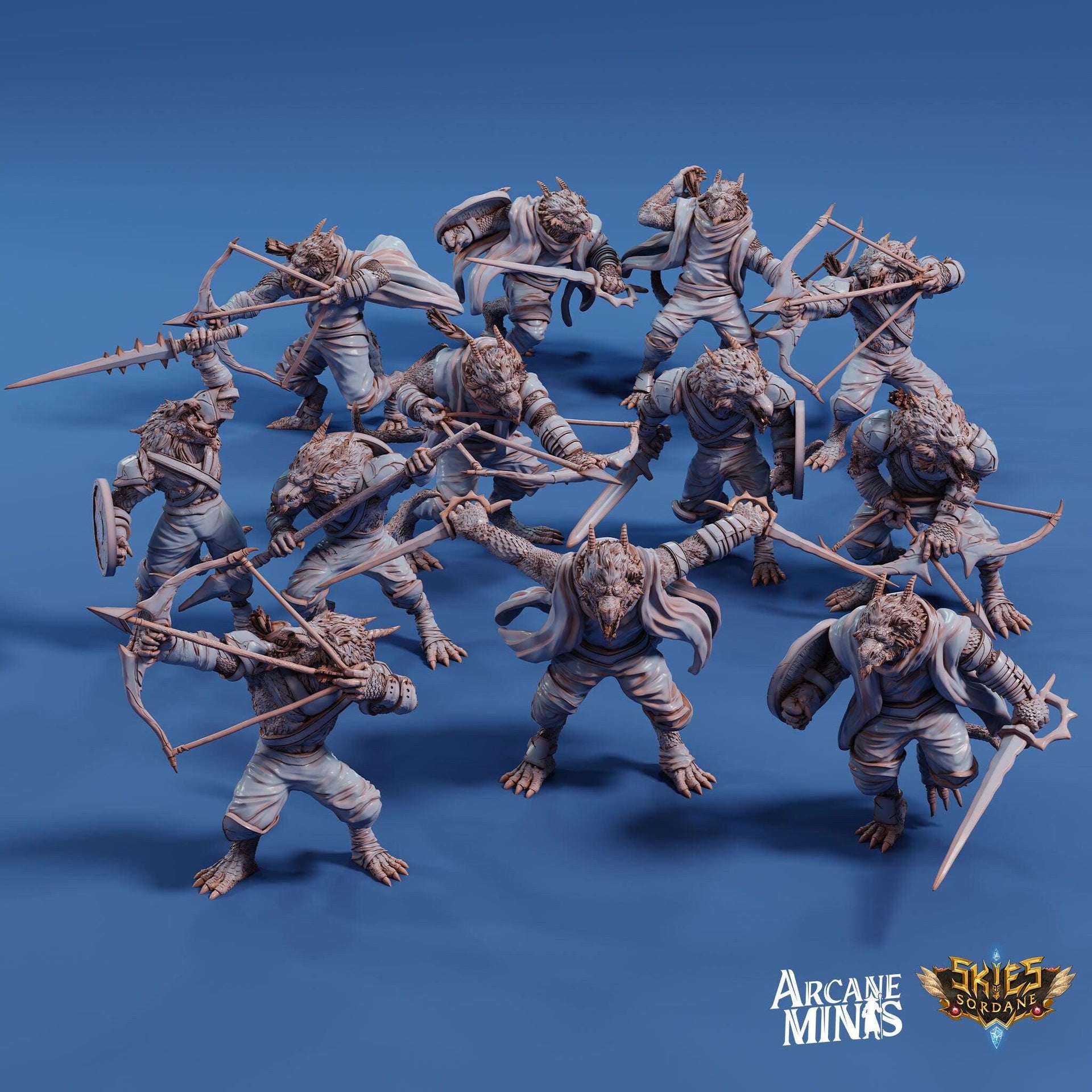 Drekon Whelp, Pirate Crew - Arcane Minis | 32mm | Dragon Folk | Archer | Warband | Fighter | Brigand