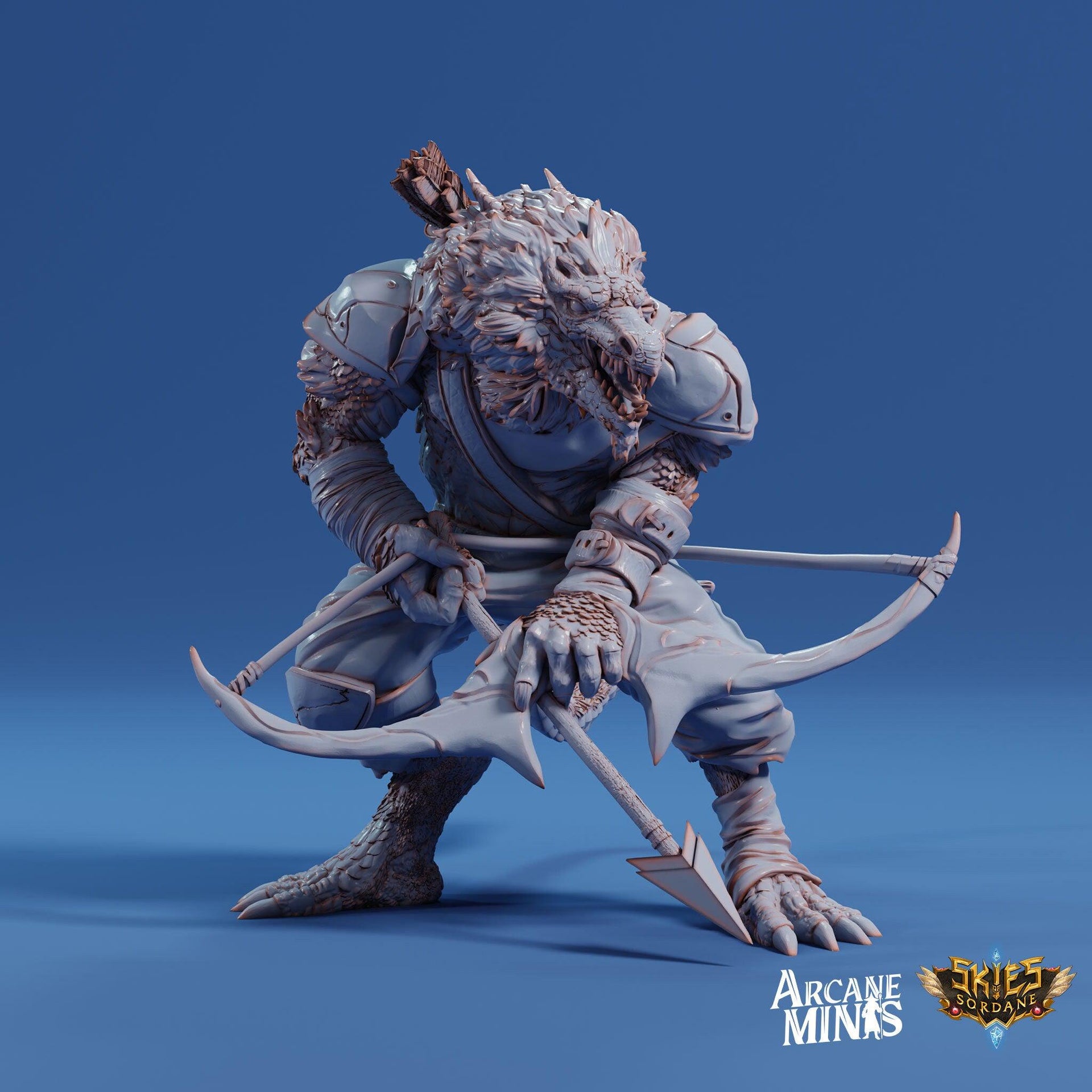 Drekon Whelp, Pirate Crew - Arcane Minis | 32mm | Dragon Folk | Archer | Warband | Fighter | Brigand