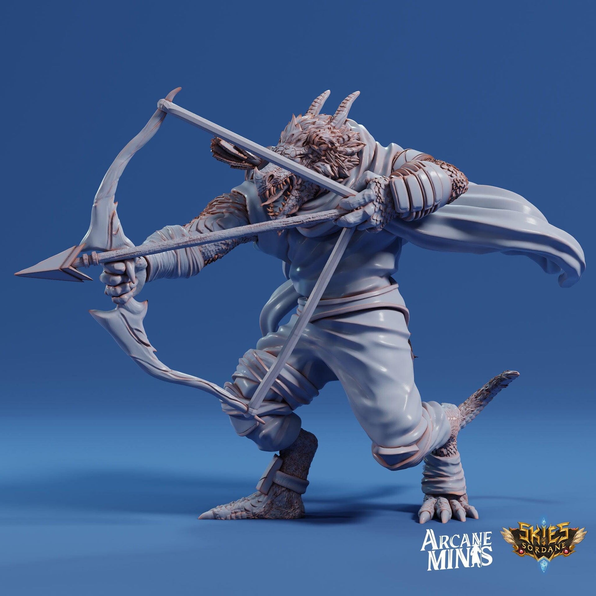Drekon Whelp, Pirate Crew - Arcane Minis | 32mm | Dragon Folk | Archer | Warband | Fighter | Brigand