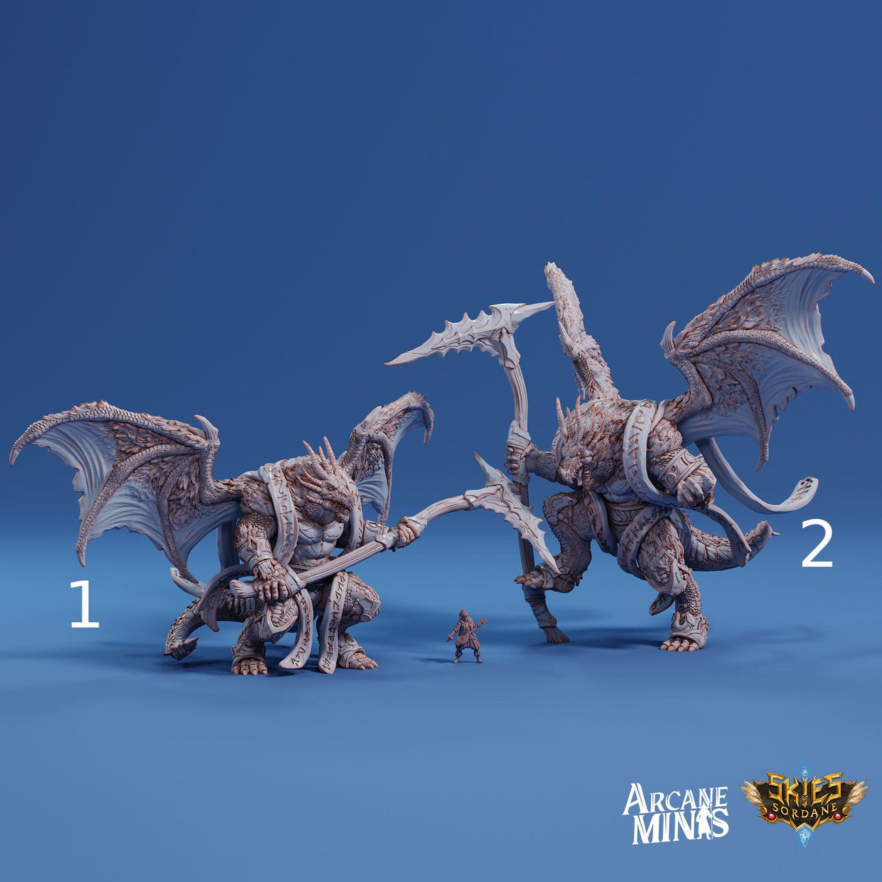 Drekon Tyrant- Arcane Minis | 32mm | Colossal Dragon Folk | Champion | Fighter | King | Lord