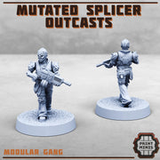 Mutated Splicer Outcasts, Modular Code Splicer Gang Members - Print Minis | 28mm and 32mm | Wargaming | DnD | Tabletop Roleplaying