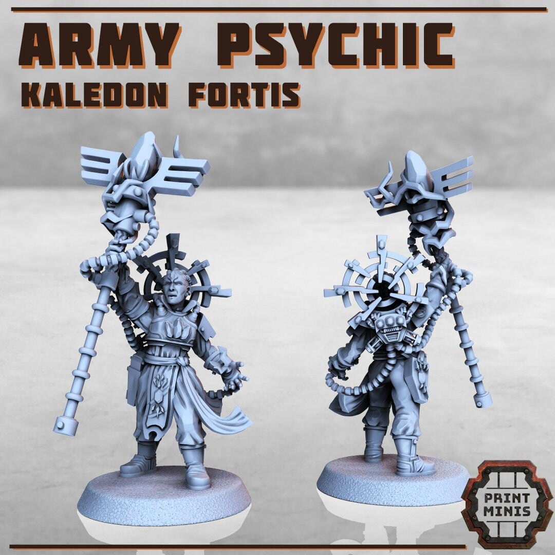 Kaledon Psyker- Print Minis | Sci Fi | Light Infantry | Imperial | 28mm Heroic | Psychic