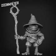 Frog Wizard - Goonmaster | Miniature | Wargaming | Roleplaying Games | 32mm | bullywug | Sorcerer | Mage