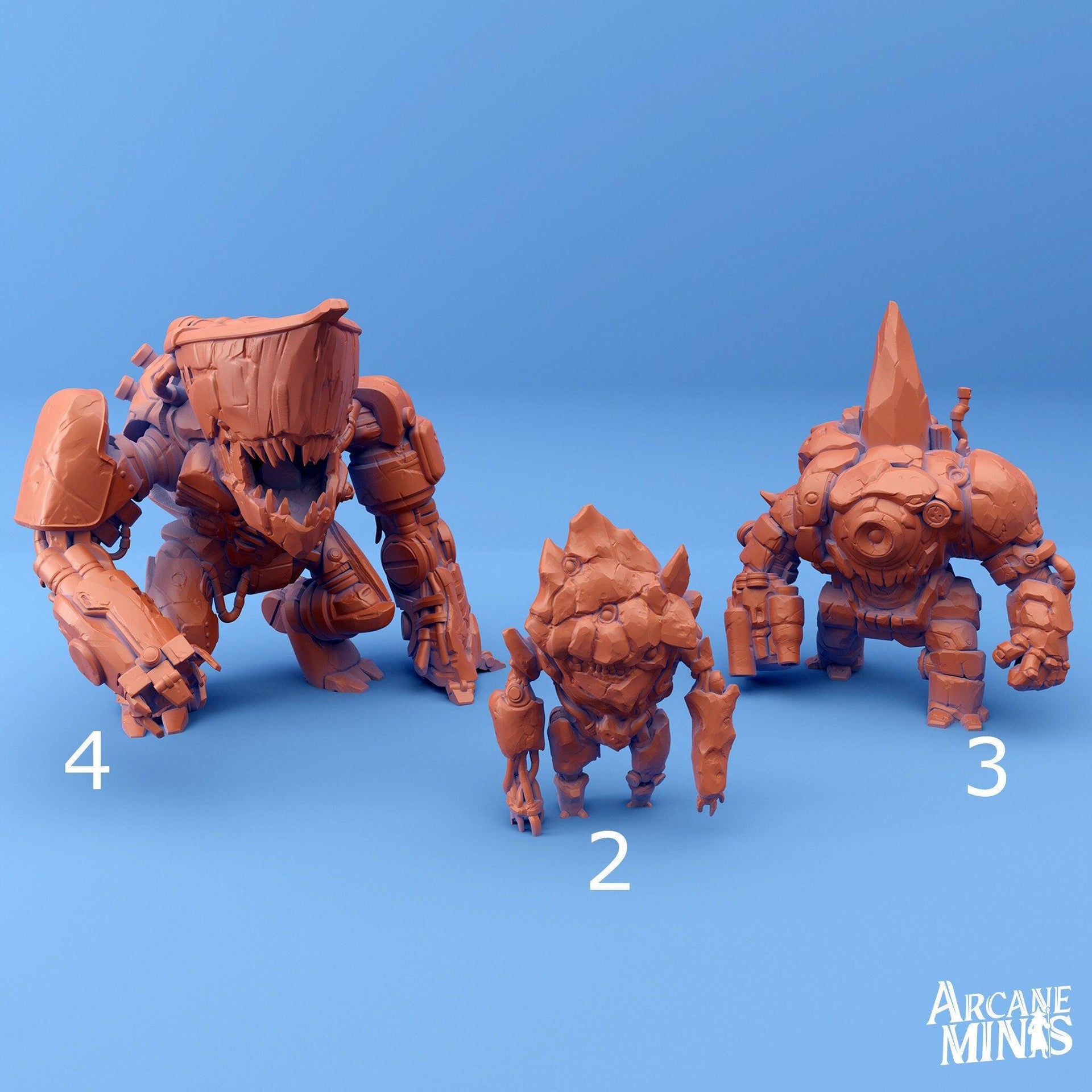 Sordalite Golem - Arcane Minis | 32mm | Huge | Airship | Crystal | Boat | Steampunk