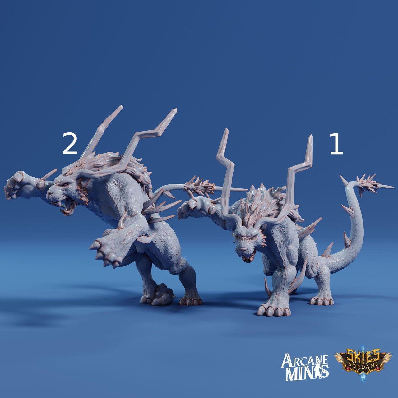 Abyssal Bonestalker, Lion Demon - Arcane Minis | The Tangled Hunt | 32mm | Alien | Tiger