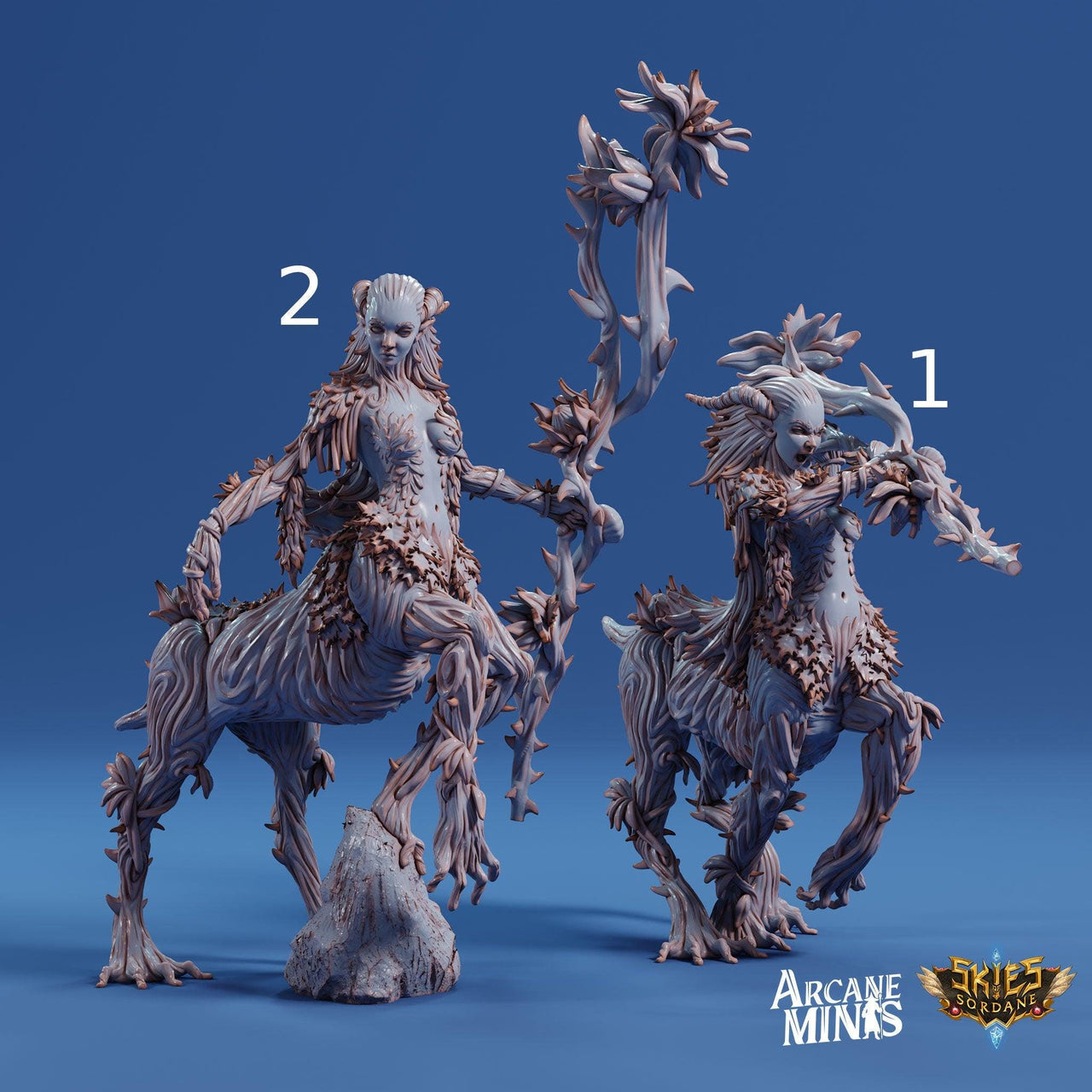 Thornbark Dryad- Arcane Minis | The Tangled Hunt | 32mm | Demon | Centaur | Wood | Elemental
