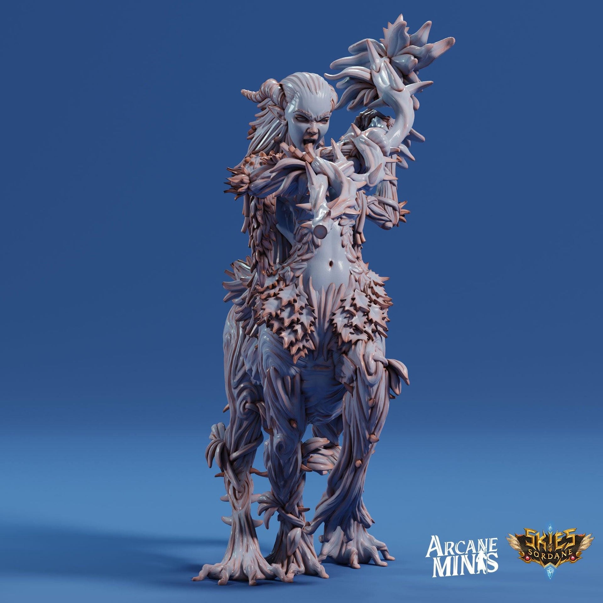 Thornbark Dryad- Arcane Minis | The Tangled Hunt | 32mm | Demon | Centaur | Wood | Elemental