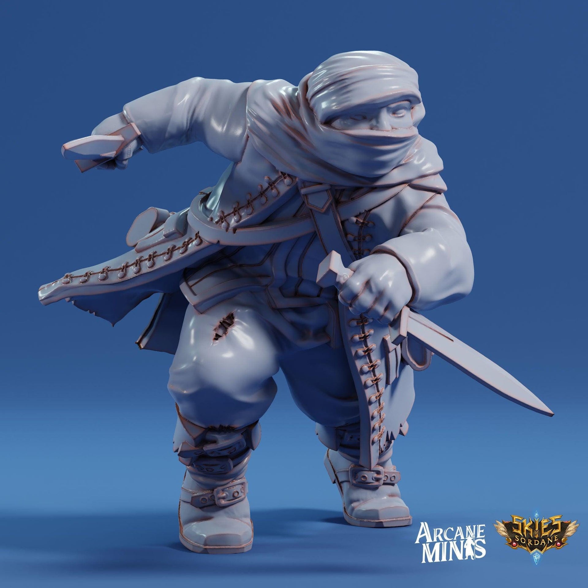 Halfling Rogue - Arcane Minis | 32mm | Swindlers Luck | Pirate | Thief | bnandit
