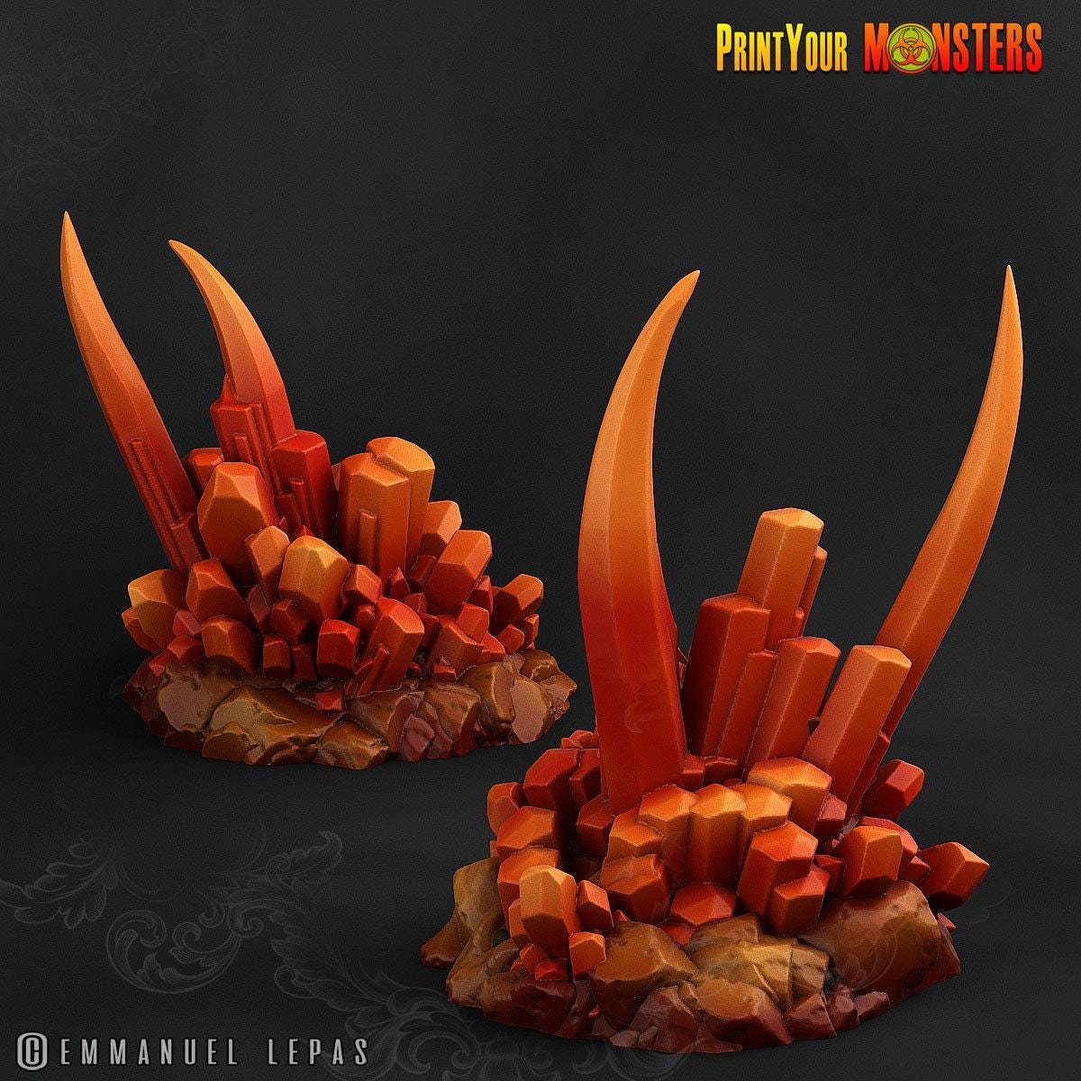 Crystal Rocks, Print Your Monsters | 32mm | Elemental | Stone | Gem