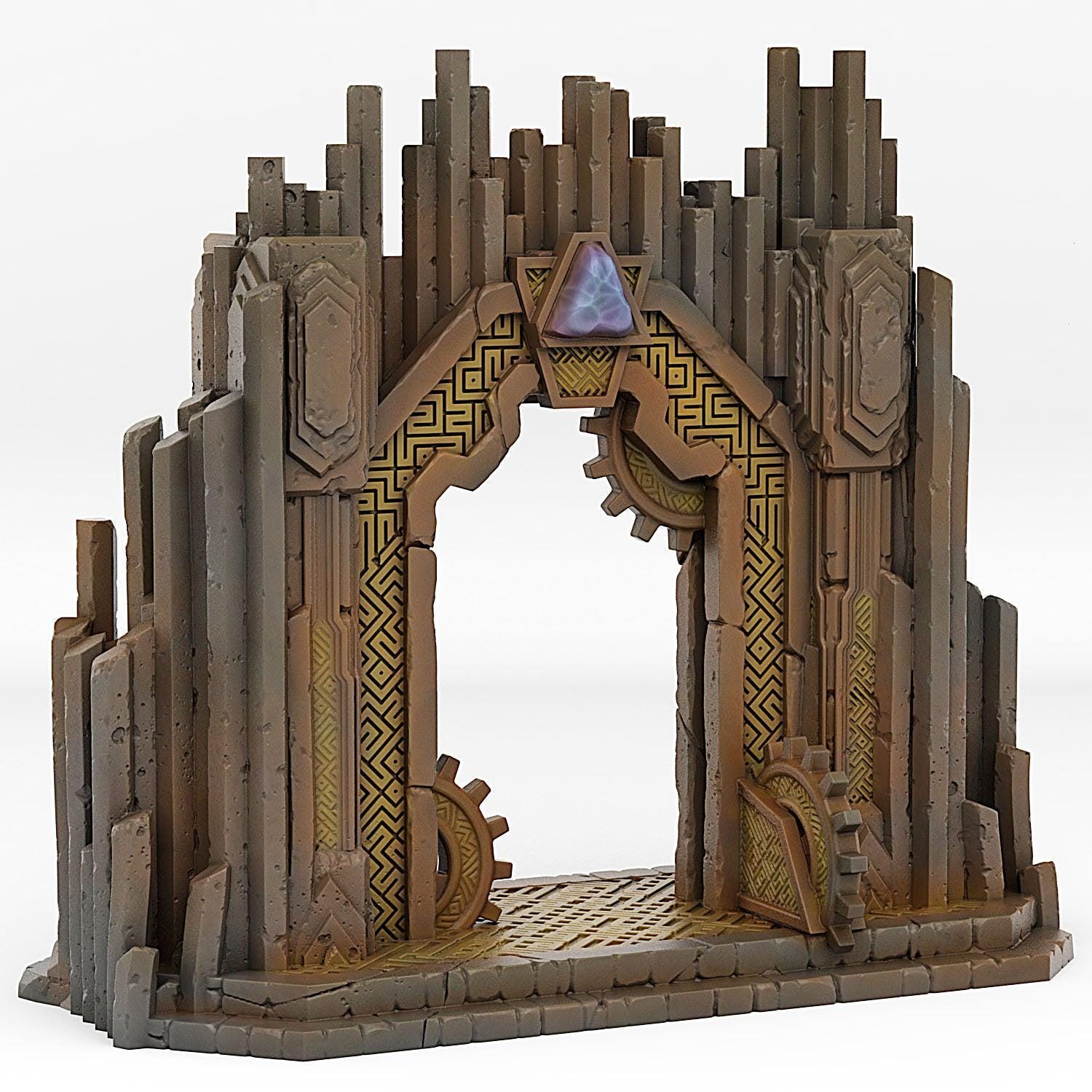 Dwarf Mine Portal With Its Lava Effect - Print Your Monsters, Fantastic Portals | 32mm | Ancient | Ruins | Underground