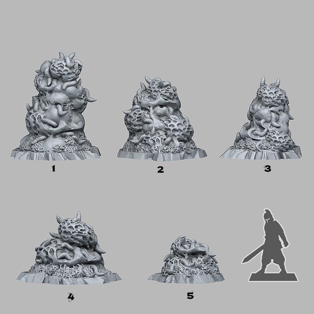 Plague Rocks Scatter Terrain - Fantastic Plants and Rocks | Print Your Monsters | DnD | Wargaming | Alien | Rot | Chaos