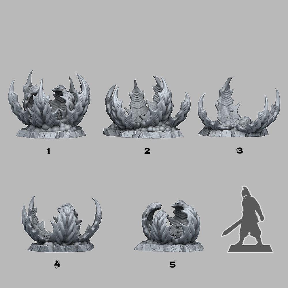 Alien Carnivorous Plants Scatter Terrain - Fantastic Plants and Rocks | Print Your Monsters | DnD | Wargaming | Space