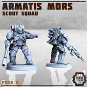 Armartis Mors, Scout Squad - Print Minis | Sci Fi | Heavy Infantry | 28mm Heroic | Soldier | Battle Brothers | Marine