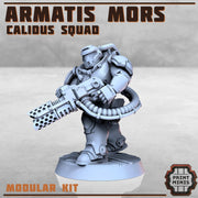 Armartis Mors, Calidus Squad - Print Minis | Sci Fi | Heavy Infantry | 28mm Heroic | Soldier | Battle Brothers | Marine | Flamethrower
