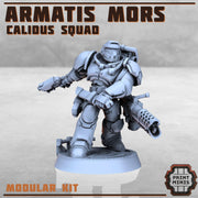 Armartis Mors, Calidus Squad - Print Minis | Sci Fi | Heavy Infantry | 28mm Heroic | Soldier | Battle Brothers | Marine | Flamethrower