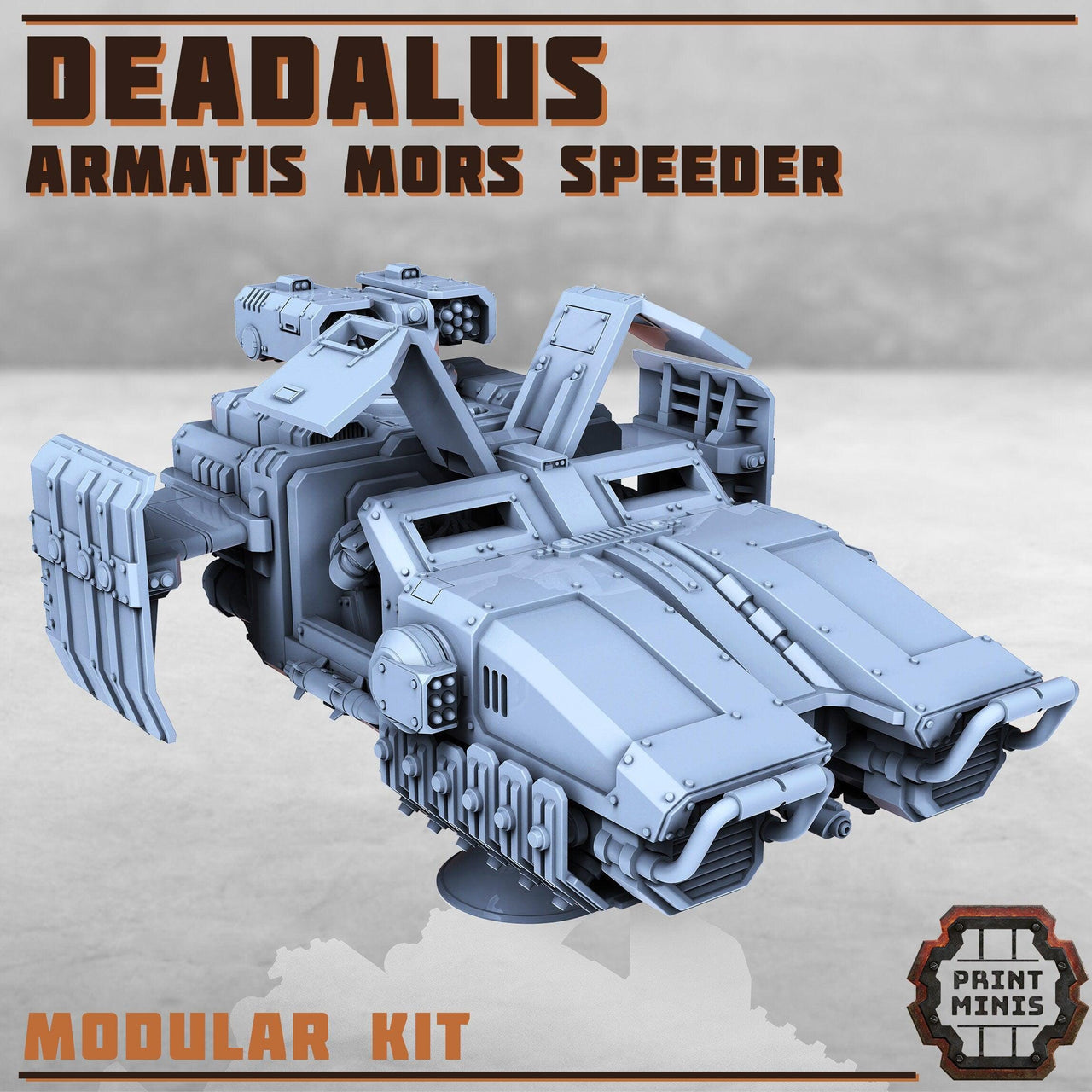 Daedalus Speeder, Troop Carrier - Print Minis | Sci Fi | Hovercraft | Scout| Armartis Mors | Imperial