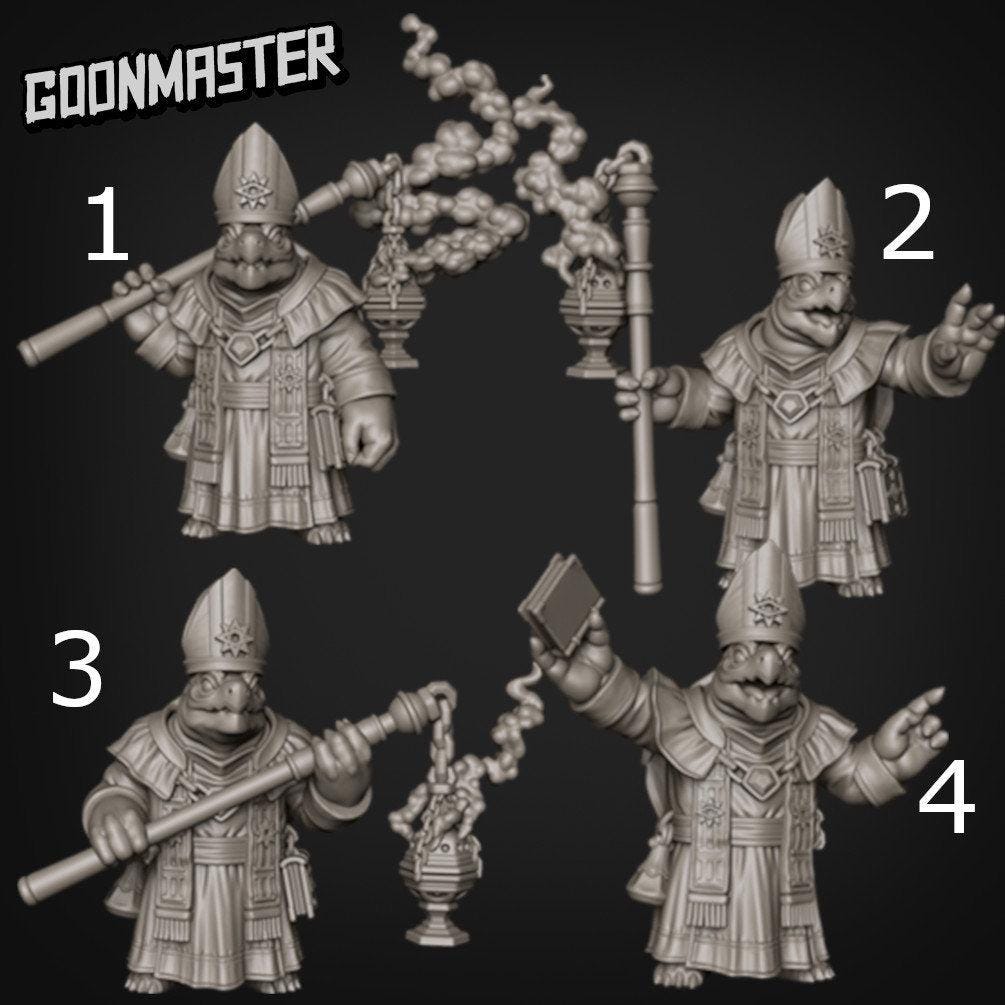Turtle Cleric - Goonmaster | Rogueish Racoons Miniature | Wargaming | Roleplaying Games | 32mm | Pope | Mirial | Censer Bearer | Priest