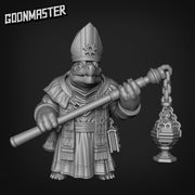Turtle Cleric - Goonmaster | Rogueish Racoons Miniature | Wargaming | Roleplaying Games | 32mm | Pope | Mirial | Censer Bearer | Priest