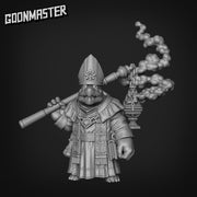 Turtle Cleric - Goonmaster | Rogueish Racoons Miniature | Wargaming | Roleplaying Games | 32mm | Pope | Mirial | Censer Bearer | Priest
