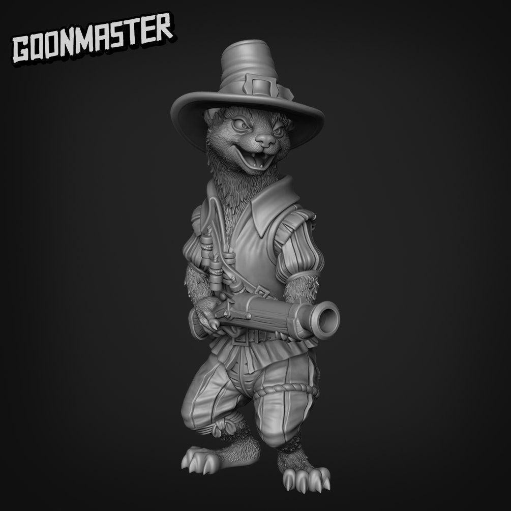 Weasel Witchhunter - Goonmaster | Miniature | Wargaming | Roleplaying Games | 32mm | Assassin | Kenku | Rogue | Undead