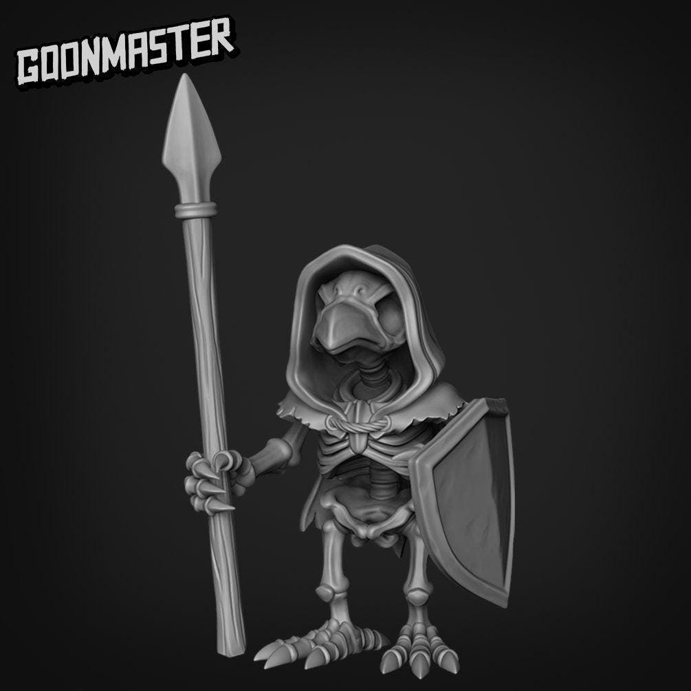Crow Skeletons- Goonmaster | Miniature | Wargaming | Roleplaying Games | 32mm | Assassin | Kenku | Rogue | Undead