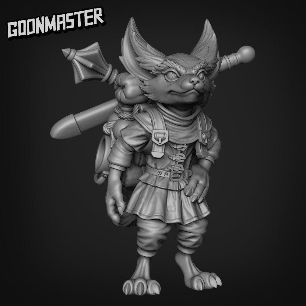 Fennec Fox Squire - Goonmaster | Miniature | Wargaming | Roleplaying Games | 32mm | Adventurer | Traveller