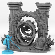 Underwater Temple Portal With Its Whildwind Effect - Print Your Monsters, Fantastic Portals | 32mm | Ruins | Atlantis | Coral
